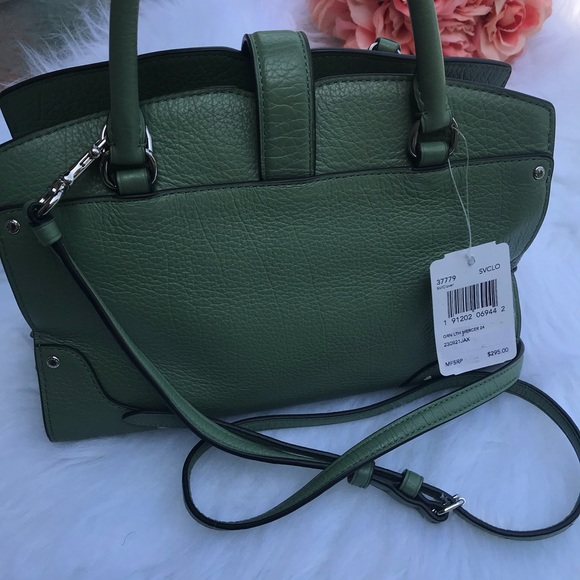 🆕 COACH Grain Leather Mercer 24 Clover Green - Picture 7 of 8